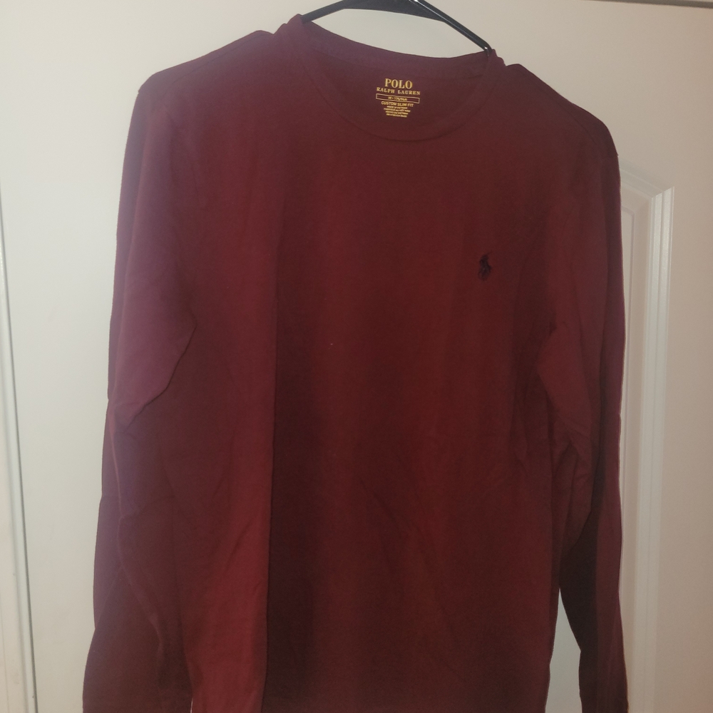 Polo by Ralph Lauren Men's Burgundy Shirt MEDIUM USED